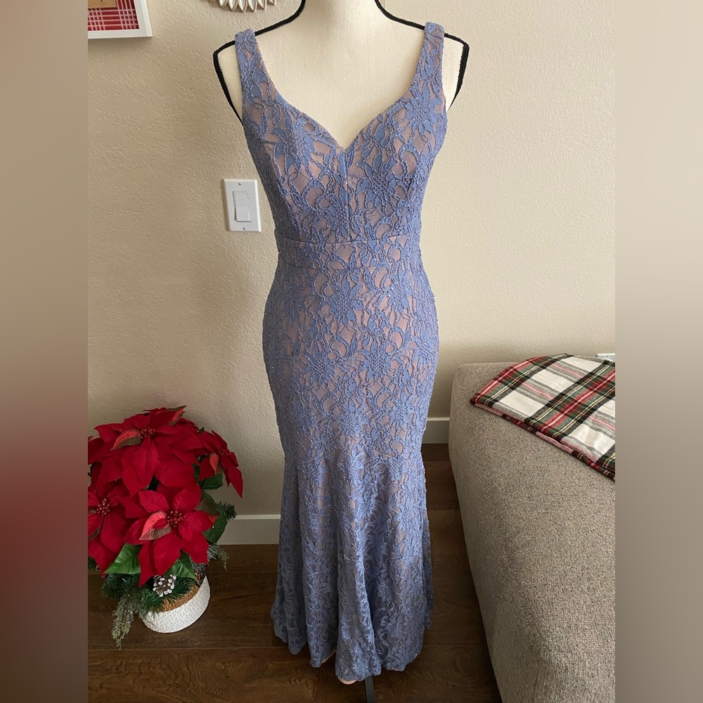 Powder Blue Lace Gown